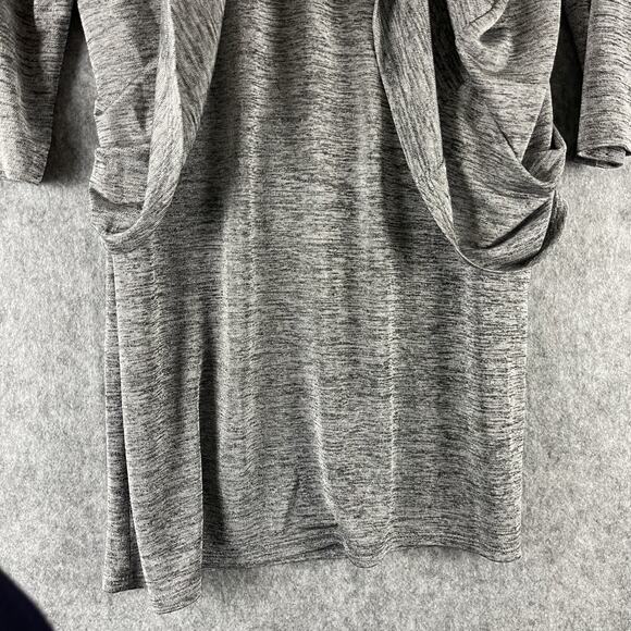 Joseph Ribkoff Tunic Top Womens 12 Gray Slinky Layered V Neck Stretchy Jersey - Picture 8 of 15